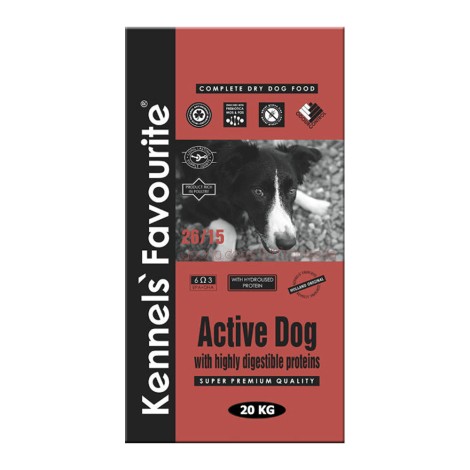 Сухой корм Kennels` Favourite Active Dog для молодых собак 20 кг