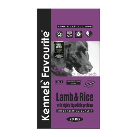 Сухой корм Kennels` Favourite Lamb & Rice для взрослых собак 20 кг