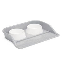 Миска ALTA двойная на подставке с бортиком, 0,3л