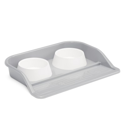 Миска ALTA двойная на подставке с бортиком, 0,3л