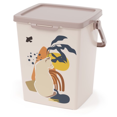 Контейнер для корма Cats 5,5л с замком от 2,5 до 4кг (22,5*18,5*24см)