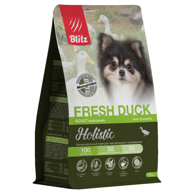 Holistic Adult small breeds Fresh Duck гипоаллергенный, 500г