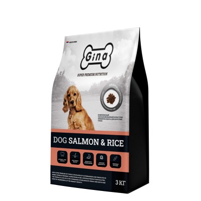 Dog Salmon & Rice c филе лосося 3кг