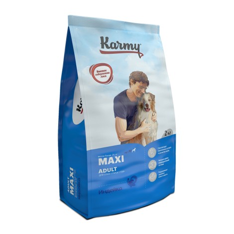 Сухой корм для собак Karmy Maxi Adult Индейка 2кг