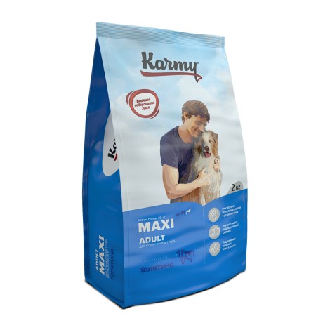 Сухой корм для собак Karmy Maxi Adult Телятина 2кг