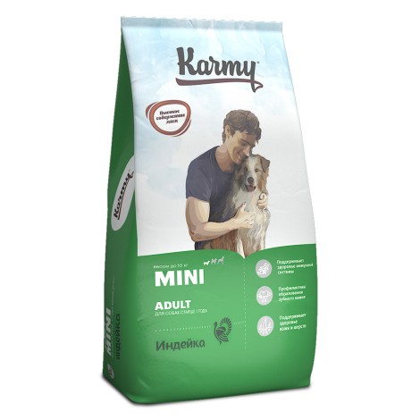Сухой корм для собак Karmy Mini Adult Индейка 10кг