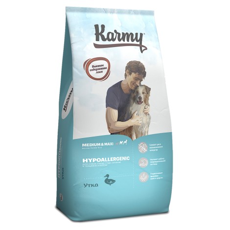 Сухой корм для собак Karmy Hypoallergenic Medium & Maxi Утка 14кг
