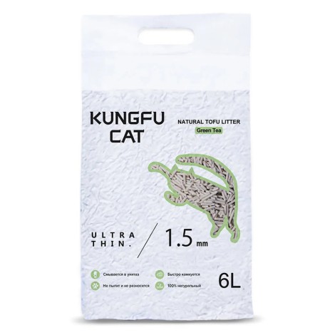 Наполнитель Тофу KUNGFU CAT Green Tea, 6л