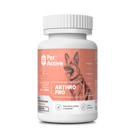 PetActive витаминно-минеральный комплекс для собак Arthro pro для укрепления суставов и хрящей, 80г