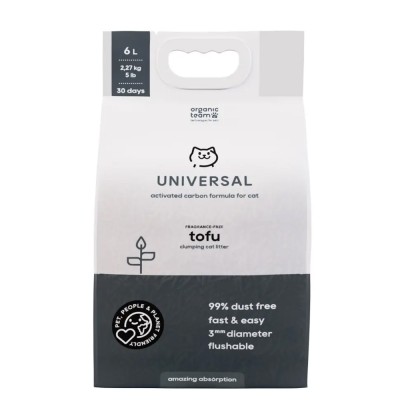 Tofu Universal Activated Carbon комкующийся наполнитель для кошачьего туалета - 6л