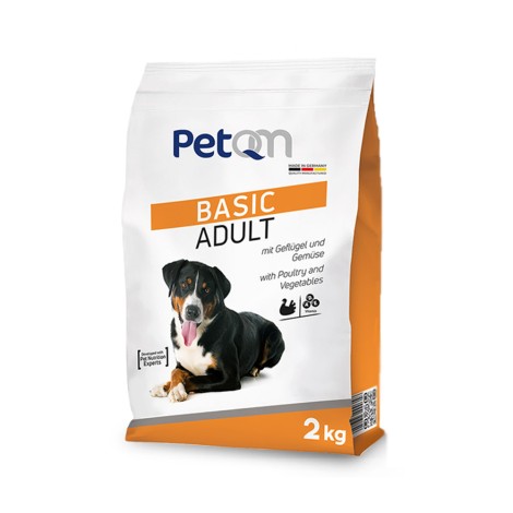 Сухой корм PetQM Basic Adult для взрослых собак с курицей и овощами 2кг