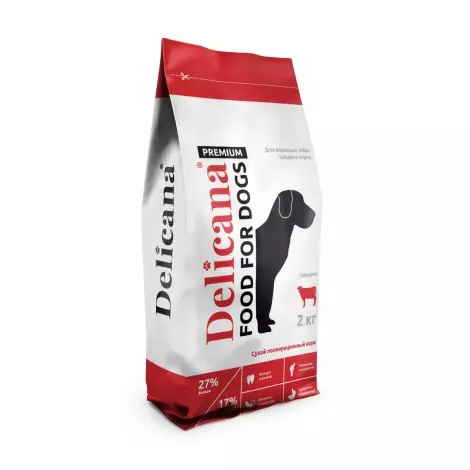 Сухой корм Delicana для собак средних пород с говядиной 2кг