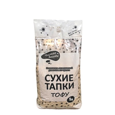 Комкующийся наполнитель TOFU, без запаха, 5л