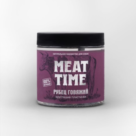 Лакомство для собак MEAT TIME Рубец говяжий "Хрустящие пластинки" 45г