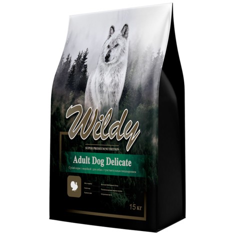 Wildy Dog Delicate сухой корм с индейкой для собак с чувствительным пищеварением 15кг