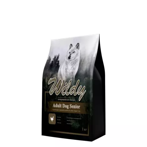 Wildy Dog Senior сухой корм с курицей и рыбой для собак старше 7 лет, 1кг