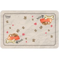 Коврик под миску нескользящий "Косточка" 43х28 см