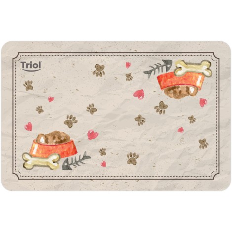 Коврик под миску нескользящий "Косточка" 43х28 см