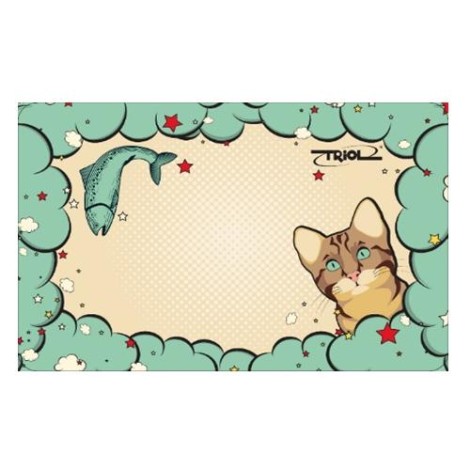 Коврик под миску нескользящий "Кошечка под миску" 43х28 см